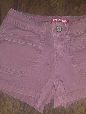 UNIONBAY Mauve-Pink Denim Shortie Shorts